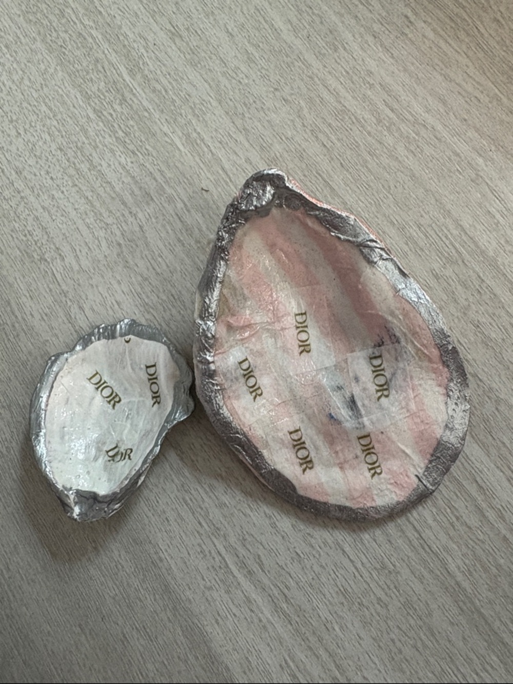 Dior Shell Trinket Dishes in Pink, White & Silver